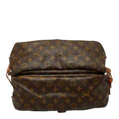 ルイ ヴィトン モノグラム ソミュール35 斜め掛け ショルダーバッグ M42254 ブラウン PVC レザー レディース LOUIS VUITTON 【中古】