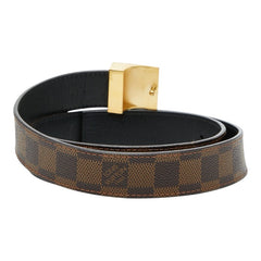 ルイ ヴィトン ダミエ サンチュール クラシック キャレ ベルト サイズ80/32 M6944V ブラウン PVC レザー メンズ LOUIS VUITTON 【中古】