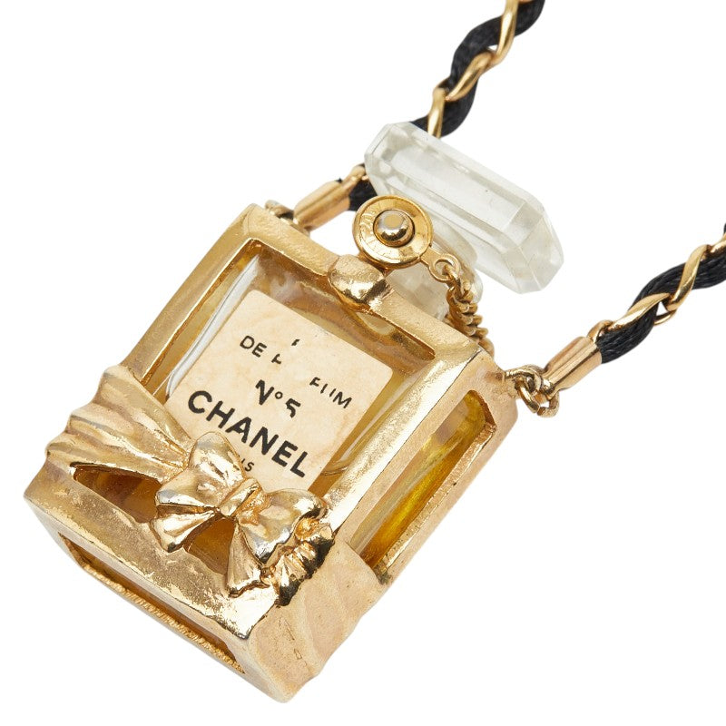 シャネル N°5 パフュームボトル チェーン ペンダント ネックレス ゴールド メッキ レディース CHANEL 【中古】