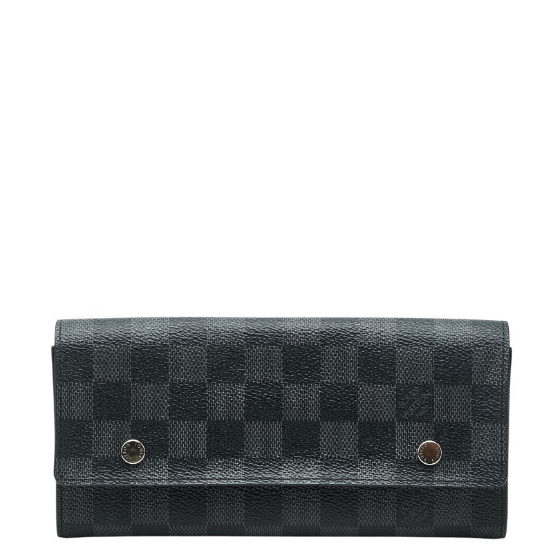 ルイ ヴィトン ダミエ グラフィット ポルトフォイユ ロン モデュラブル 長財布 N63084 ブラック PVC レザー メンズ LOUIS VUITTON 【中古】
