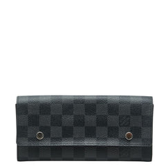ルイ ヴィトン ダミエ グラフィット ポルトフォイユ ロン モデュラブル 長財布 N63084 ブラック PVC レザー メンズ LOUIS VUITTON 【中古】