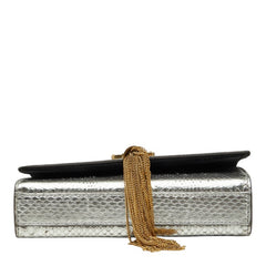 サンローラン ケイト スモール 斜め掛け チェーン ショルダーバッグ シルバー ゴールド パイソン レディース SAINT LAURENT 【中古】