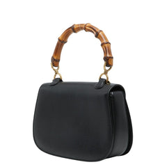 グッチ バンブー ハンドバッグ ショルダーバッグ 2WAY 000 2113 0633 ブラック レザー レディース GUCCI 【中古】