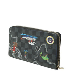 ルイ ヴィトン ダミエ グラフィット ジッピーオーガナイザーNM マップ 長財布 N40204 PVC レザー メンズ LOUIS VUITTON 【中古】