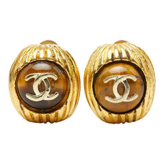 シャネル ヴィンテージ ココマーク イヤリング ゴールド メッキ ストーン レディース CHANEL 【中古】