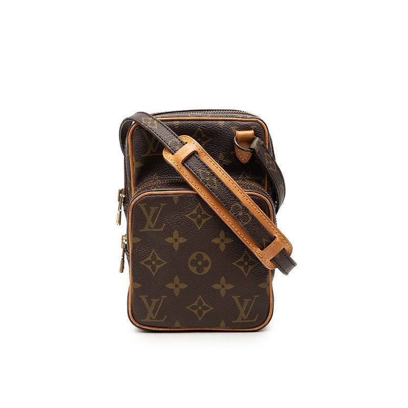 ルイ ヴィトン モノグラム ミニ アマゾン 斜め掛け ショルダーバッグ M45238 ブラウン PVC レザー レディース LOUIS VUITTON 【中古】