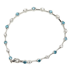 Pt850 プラチナ ダイヤ1.20ct ブルーダイヤモンド1.20ct ブレスレット レディース 【中古】