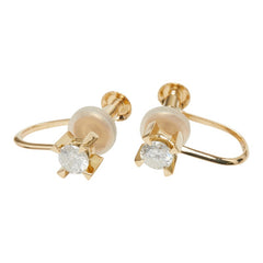 K18YG イエローゴールド ダイヤ0.30ct イヤリング レディース 【中古】