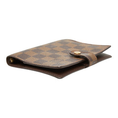 ルイ ヴィトン ダミエ アジェンダPM 手帳カバー R20700 ブラウン PVC レザー レディース LOUIS VUITTON 【中古】