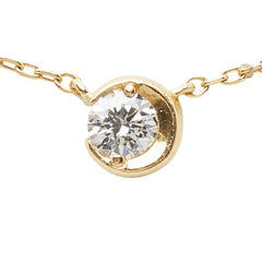 スタージュエリー K18YG イエローゴールド ダイヤ0.06ct プチネックレス ペンダント ネックレス レディース STAR JEWELRY 【中古】