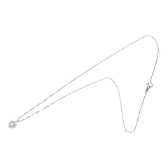 K14WG ホワイトゴールド ダイヤモンド ダイヤ0.087ct ダイヤ0.07ct ハートモチーフ ネックレス レディース 【中古】