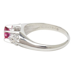 Pt850 プラチナ ルビー ルビー0.40ct リング 指輪 レディース 12号 【中古】