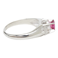 Pt850 プラチナ ルビー ルビー0.40ct リング 指輪 レディース 12号 【中古】