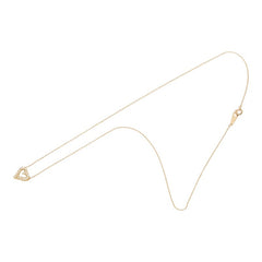 K18YG イエローゴールド ダイヤ0.20ct ハートモチーフ ペンダント ネックレス レディース 【中古】