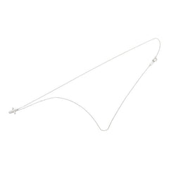 スタージュエリー K18WG ホワイトゴールド ダイヤ0.08ct クロスモチーフ ネックレス レディース STAR JEWELRY 【中古】