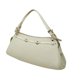 ディオール ボンテージバッグ ハンドバッグ ワンショルダー ジョンガリアーノ期 オフホワイト 型押しレザー レディース Dior 【中古】