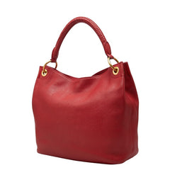 プラダ ロゴ ショルダーバッグ トートバッグ BR4829 レッド レザー レディース PRADA 【中古】
