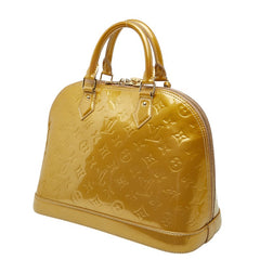 ルイ ヴィトン モノグラム ヴェルニ アルマPM ハンドバッグ M91751 ベージュプードル パテントレザー レディース LOUIS VUITTON 【中古】