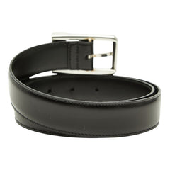 グッチ シェリーライン スクエアロゴ バックルベルト 162938 ブラック シルバー レザー メンズ GUCCI 【中古】