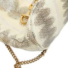 グッチ ズゥミ チェーン ショルダーバッグ パイソン型押し 576432 ベージュ レザー レディース GUCCI 【中古】