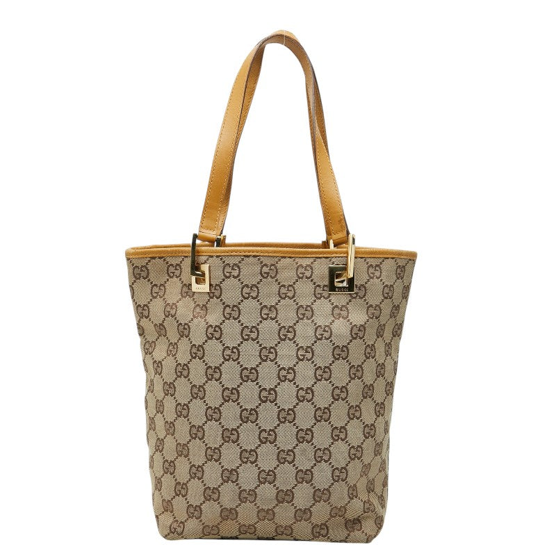 グッチ GGキャンバス トートバッグ ハンドバッグ 002 1099 ベージュ キャンバス レザー レディース GUCCI 【中古】