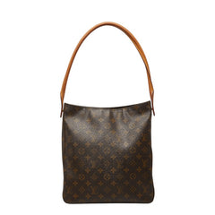 ルイ ヴィトン モノグラム ルーピング GM ショルダーバッグ M51145 ブラウン PVC レザー レディース LOUIS VUITTON 【中古】