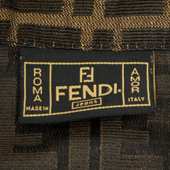 フェンディ ズッカ ベスト トレンチベスト ベルト付き ブラウン コットン ポリエステル レディース FENDI 【中古】