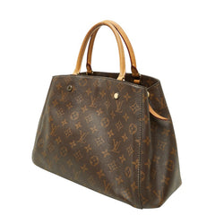 ルイ ヴィトン モノグラム モンテーニュMM ハンドバッグ 2WAY ショルダーバッグ M41056 ブラウン PVC レザー レディース LOUIS VUITTON 【中古】
