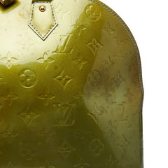 ルイ ヴィトン モノグラム ヴェルニ アルマGM ハンドバッグ グリーン系 パテントレザー レディース LOUIS VUITTON 【中古】