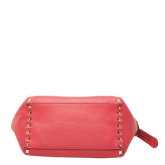 ヴァレンチノ ロックスタッズ ハンドバッグ ショルダーバッグ 2WAY ピンク レザー レディース Valentino 【中古】