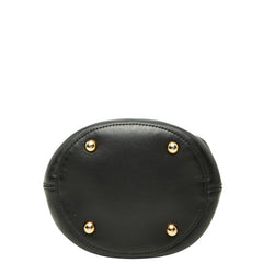 マルニ パニエ ハンドバッグ バケットバッグ ブラック レザー レディース MARNI 【中古】