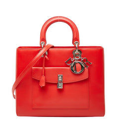 ディオール ハンドバッグ ショルダーバッグ 2WAY レッド レザー レディース Dior 【中古】