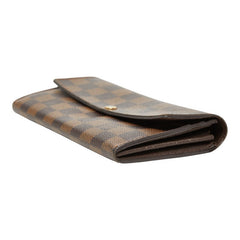 ルイ ヴィトン ダミエ ポルトフォイユ サラ 2つ折 長財布 N61734 ブラウン PVC レザー レディース LOUIS VUITTON 【中古】