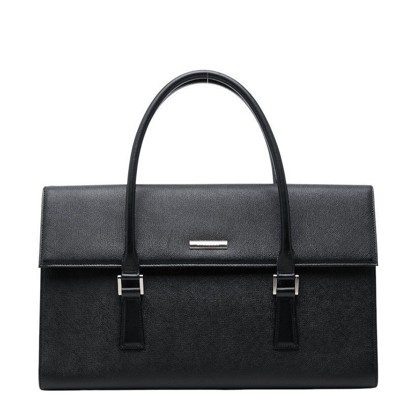 バーバリー ノバチェック ハンドバッグ ブラック レザー レディース BURBERRY 【中古】