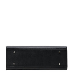 バーバリー ノバチェック ハンドバッグ ブラック レザー レディース BURBERRY 【中古】