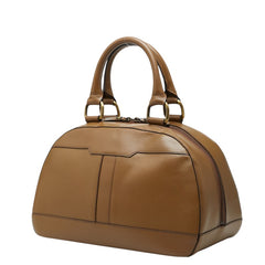 バーバリー ノバチェック ハンドバッグ ブラウン レザー レディース BURBERRY 【中古】