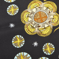 エルメス カレ90 太陽王 LE ROY SOLEIL スカーフ ブラック シルク レディース HERMES 【中古】