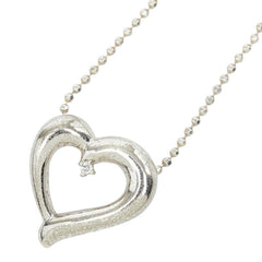 タサキ SV925 シルバー ダイヤ0.01ct ハート モチーフ ネックレス レディース TASAKI 【中古】