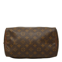 ルイ ヴィトン モノグラム スピーディ25 ハンドバッグ M41528 ブラウン PVC レザー レディース LOUIS VUITTON 【中古】