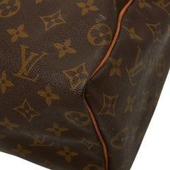 ルイ ヴィトン モノグラム スピーディ25 ハンドバッグ M41528 ブラウン PVC レザー レディース LOUIS VUITTON 【中古】