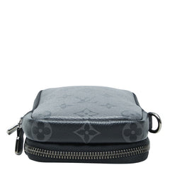 ルイ ヴィトン モノグラム エクリプス ダブルフォンポーチ ポーチ M69534 ブラック グレー PVC レザー メンズ LOUIS VUITTON 【中古】