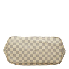 ルイ ヴィトン ダミエ アズール ネヴァーフル MM トートバッグ N51107 ホワイト PVC レザー レディース LOUIS VUITTON 【中古】