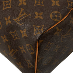 ルイ ヴィトン モノグラム スピーディ25 ハンドバッグ M41528 ブラウン PVC レザー レディース LOUIS VUITTON 【中古】