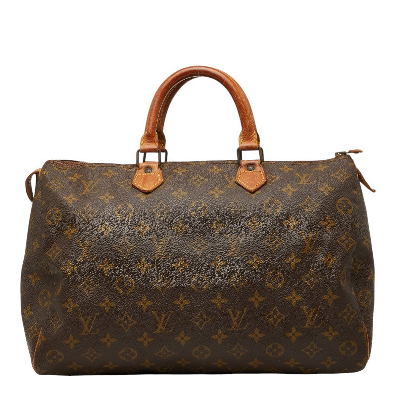 ルイ ヴィトン モノグラム スピーディ35 ボストンバッグ ハンドバッグ M41107 ブラウン PVC レザー レディース LOUIS VUITTON 【中古】