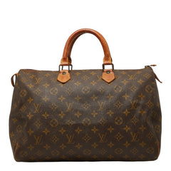 ルイ ヴィトン モノグラム スピーディ35 ボストンバッグ ハンドバッグ M41107 ブラウン PVC レザー レディース LOUIS VUITTON 【中古】