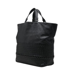 ボッテガヴェネタ イントレチャート ハンドバッグ トートバッグ ブラック レザー レディース BOTTEGAVENETA 【中古】