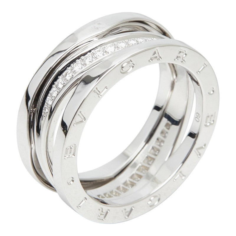 ブルガリ K18WG ホワイトゴールド 750 ダイヤモンド B-zero1 ビーゼロワン レジェンドリング 指輪 ＃60 メンズ BVLGARI 19号 【中古】