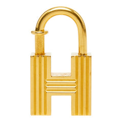 エルメス 2000年限定 新世紀の第一歩 カデナ 南京錠 ゴールド メッキ レディース HERMES 【中古】