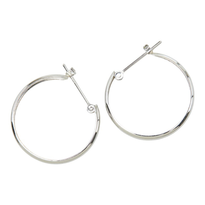 Pt900 プラチナ フープピアス ピアス レディース 【中古】
