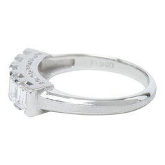 Pt900 プラチナ ダイヤモンド ダイヤ1.14ct 一文字リング リング 指輪 レディース 9.5号 【中古】